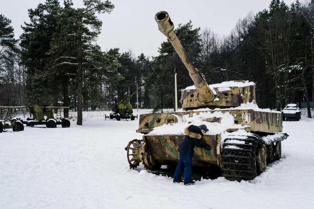 Ugyancsak Moszkva - egy német Tigris egy parkban kiállítva