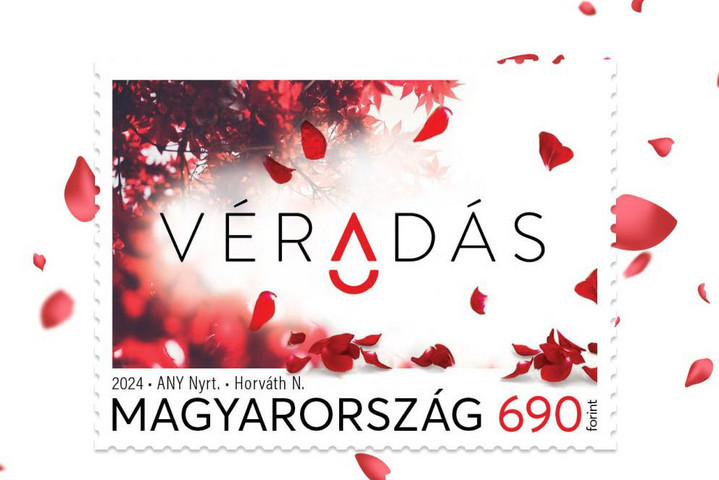 Fotó: Facebook/Magyar Posta A Magyar Posta új bélyege a véradás fontosságára hívja fel a figyelmet