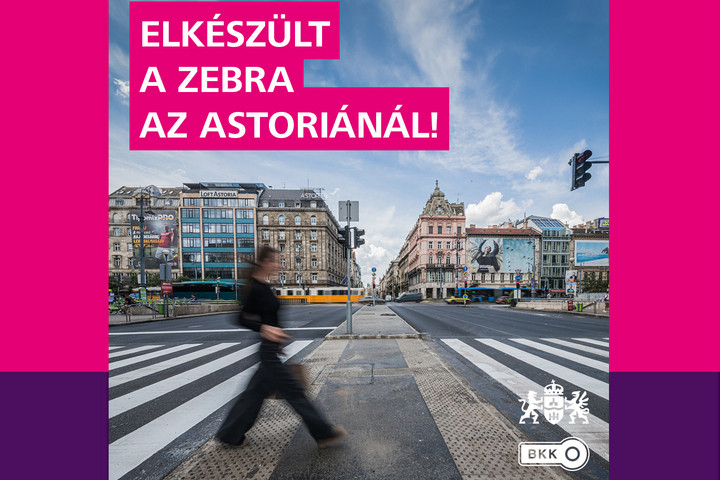 Elkészült a gyalogátkelő az Astoriánál