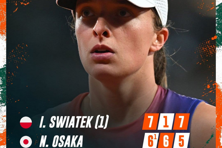 Roland Garros: Oszakának meccslabdája is volt, mégis Swiatek jutott tovább