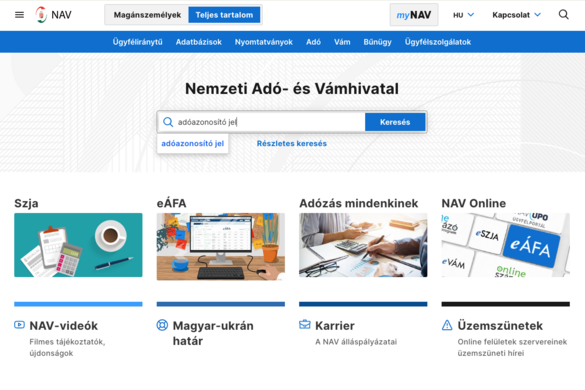 Online is kérhető igazolás az adóazonosító jelről