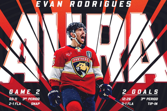 NHL-döntő: Evan Rodrigues volt a Florida nyerőembere