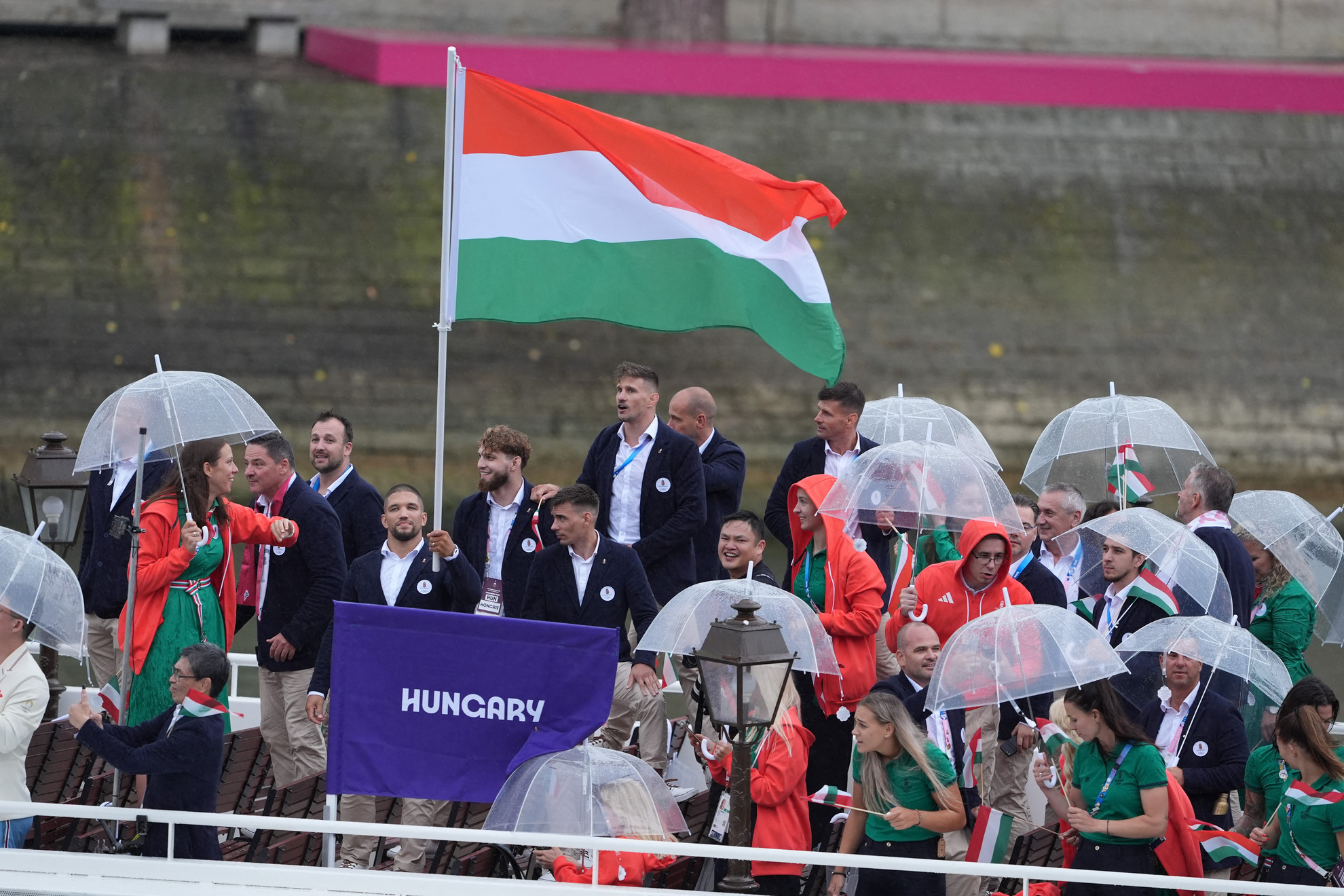 A magyar csapat az olimpia megnyitó ünnepségén