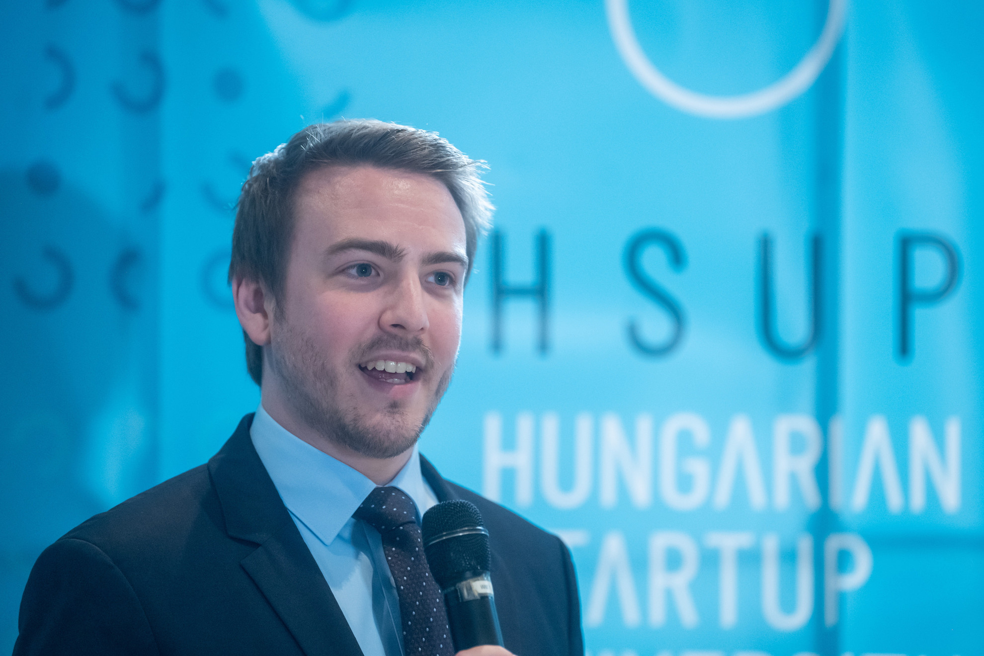 Bódis László, a Nemzeti Innovációs Ügynökség (NIÜ) vezérigazgatója, a Kulturális és Innovációs Minisztérium (KIM) innovációért felelős helyettes államtitkára a Hungarian Startup University Program (HSUP) budapesti záróeseményén, a Demo Day-en 2024. július 9-én