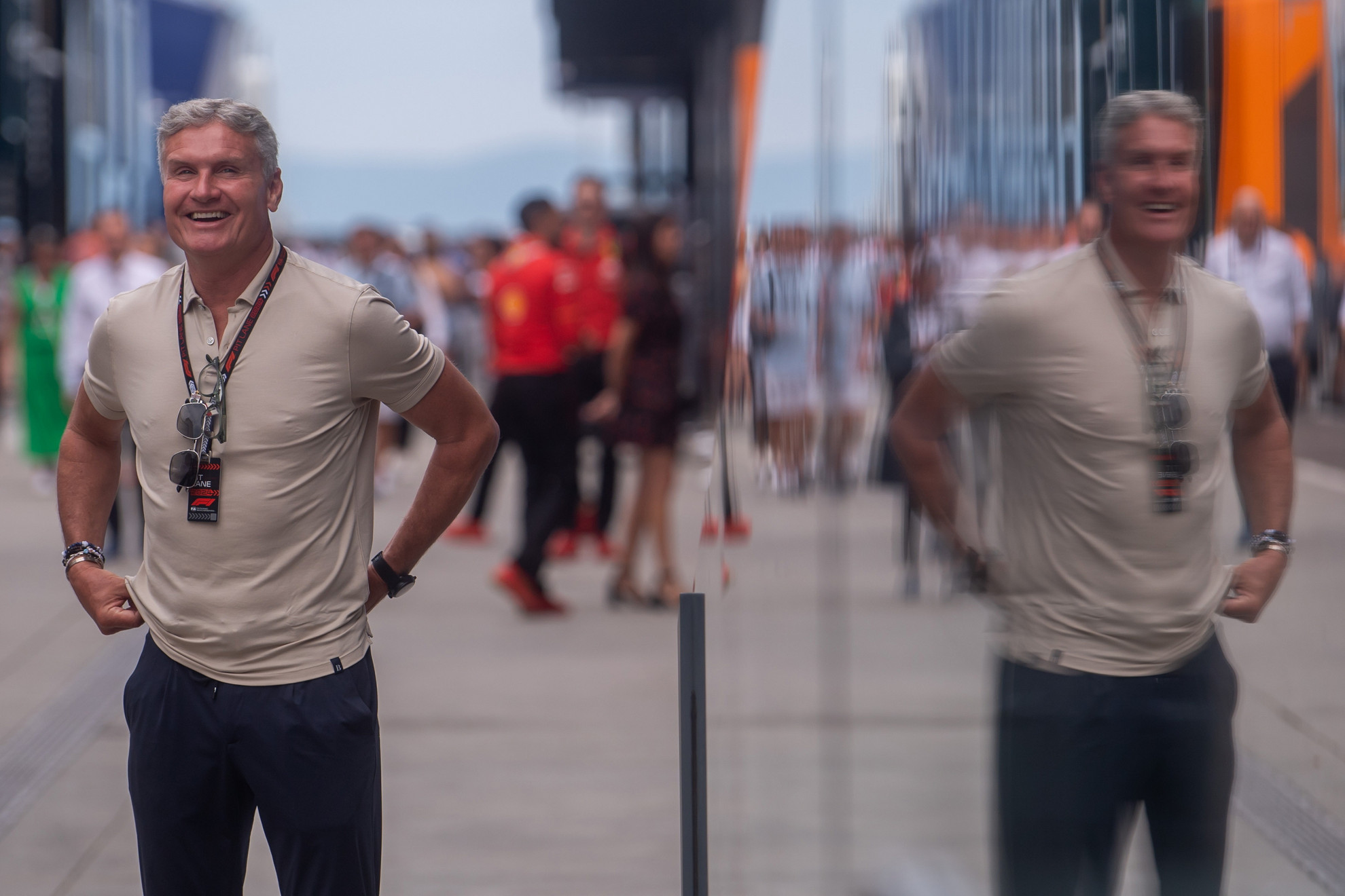 A skót David Coulthard volt F1-es autóversenyző is megérkezett a Magyar Nagydíjra, a mogyoródi Hungaroringre