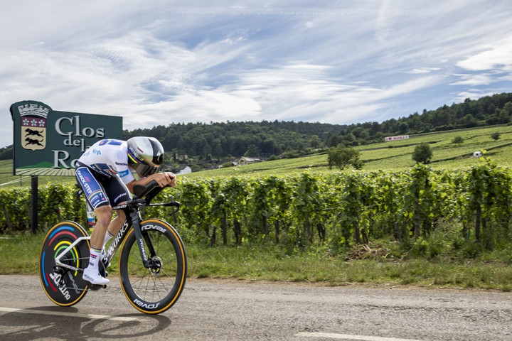 Fotó: AFP/Belga/Belga Mag/David Pintens Evenepoel nyerte az időfutamot