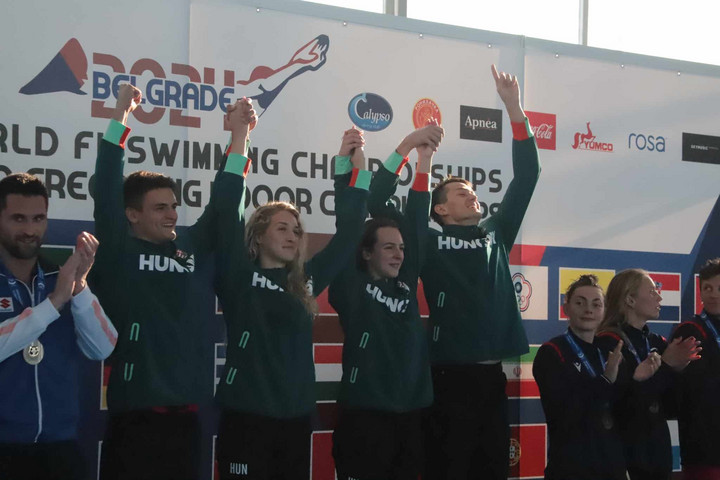 Fotó: Facebook/Magyar Búvár Szakszövetség – Hungarian Divers Federation Hat magyar arany, hat ezüst és két bronz az uszonyosúszó-világbajnokságon