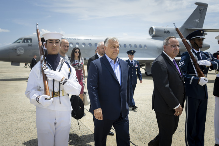 Fotó: MTI/Miniszterelnöki Sajtóiroda/Fischer Zoltán Orbán Viktor Washingtonba érkezett