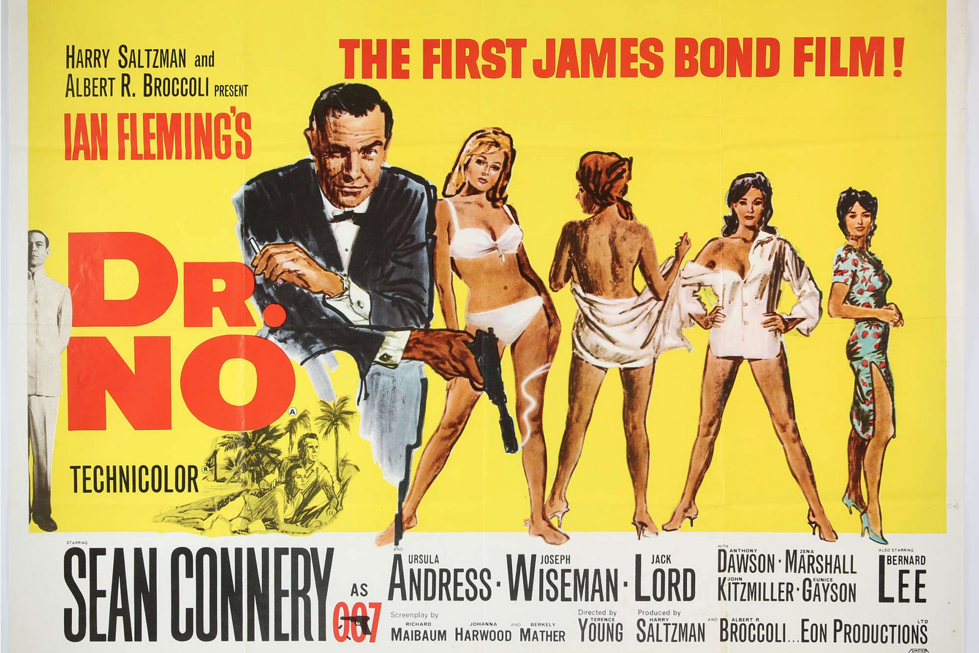 Sean Connery az első Jmaes Bond plakátján 1962-ben