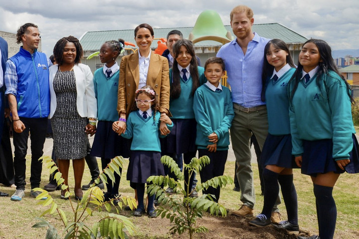 Fotó: AFP/Colombian Vice-Presidency/Andres Castilla A kamerák előtt rendezett jelenetet Meghan