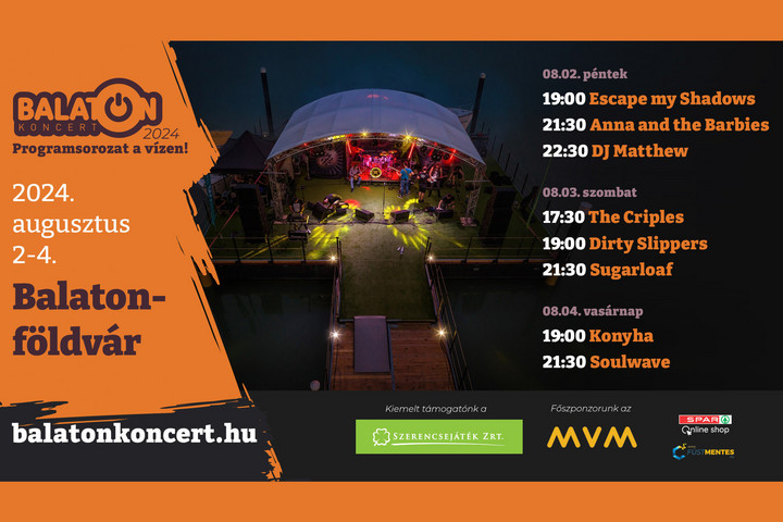 Fotó: Facebook/Balatonkoncert.hu Balatonföldváron folytatódik a BalatOnKoncert