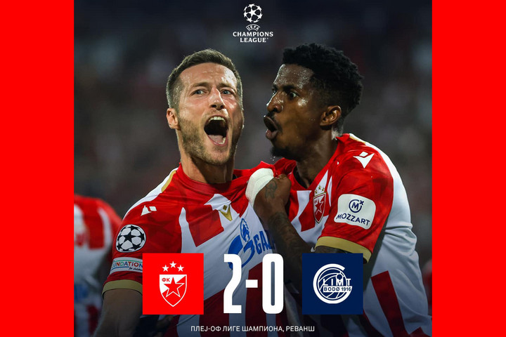 Fotó: Facebook/FK Crvena zvezda BL-selejtező: Főtáblára jutott a Slovan Bratislava, a Lille és a Crvena zvezda