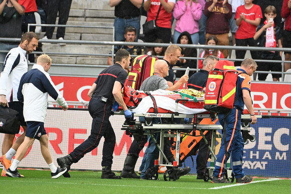 Kórházban töltötte az éjszakát a Lille súlyos fejsérülést szenvedett futballistája