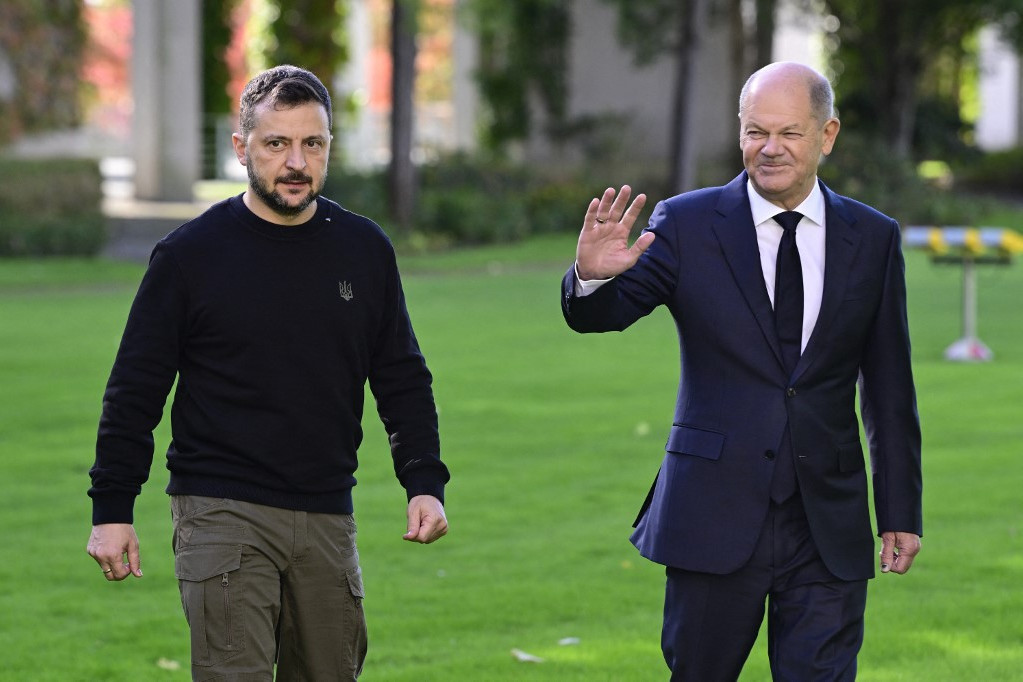Volodimir Zelenszkij ismét tárgyalásokat folytatott Olaf Scholz (SPD) szövetségi kancellárral