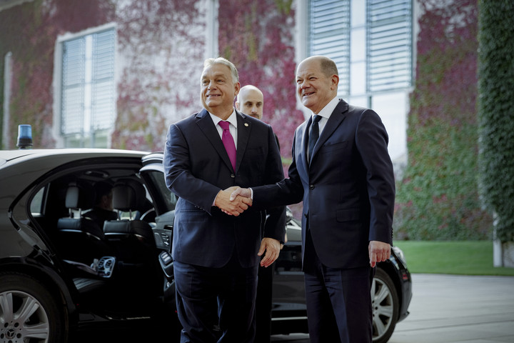 Fotó: MTI/Miniszterelnöki Sajtóiroda Orbán Viktor a német kancellárral tárgyalt