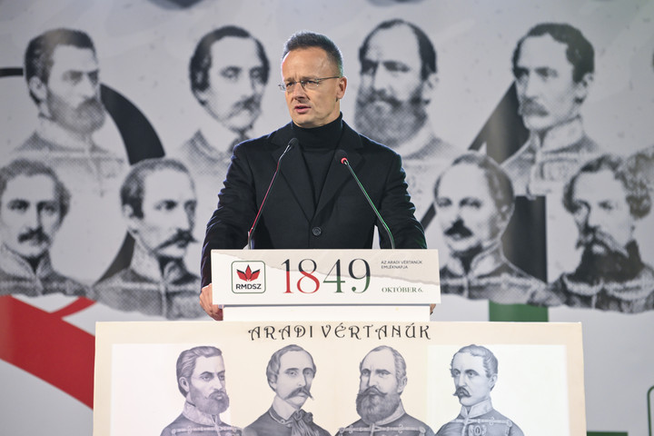 Fotó: MTI/Czeglédi Zsolt Szijjártó Péter: Az 1848-as forradalom és szabadságharc üzenete összefogásra szólítja a nemzetet