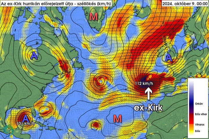 Magyarországot eléri a Kirk hurrikán?!