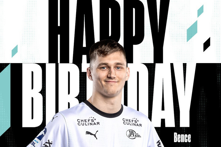 Fotó: A THW Kiel Facebook-oldala A születésnapos Imre Bence nyolc góllal ünnepelt
