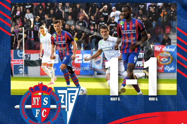 Fotó: Facebook/Nyíregyháza Spartacus FC A 90. percben mentett pontot a Nyíregyháza a ZTE ellen