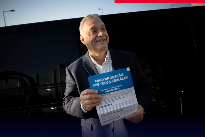 Fotó: Facebook/Orbán Viktor Orbán Viktor megmutatta az új nemzeti konzultációs ívet