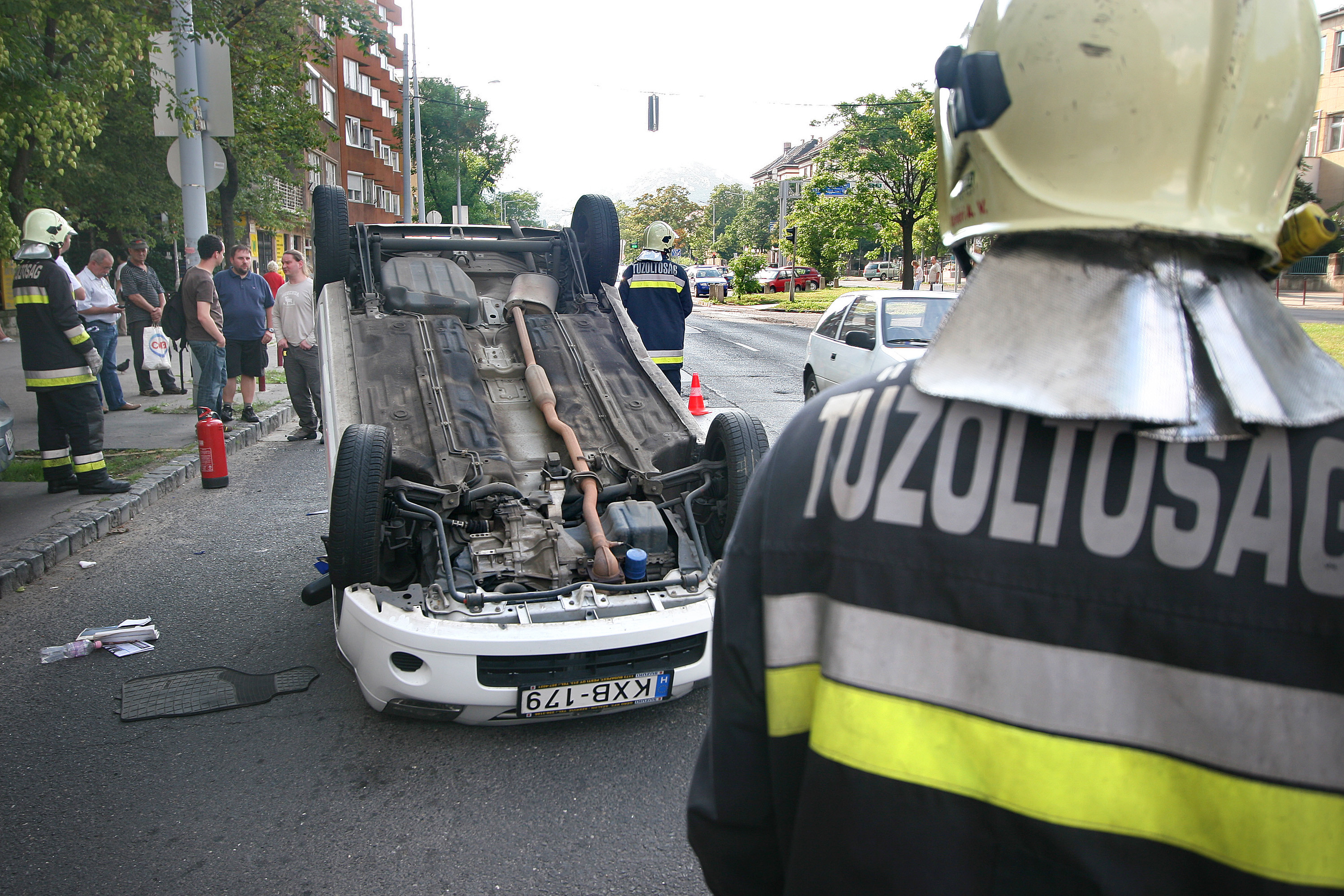 Baleset miatt megállították a forgalmat az M1-esen Budapest felé, Biatorbágynál Kép