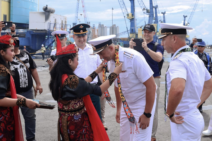 Fotó: AFP/Indonesian Fleet Command 2/Handout Az orosz és az indonéz haditengerészet megkezdi első közös gyakorlatát