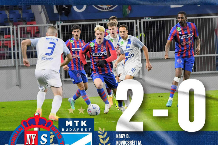 Fotó: Facebook/Nyíregyháza Spartacus FC Élvonal: a Nyíregyháza legyőzte az MTK-t