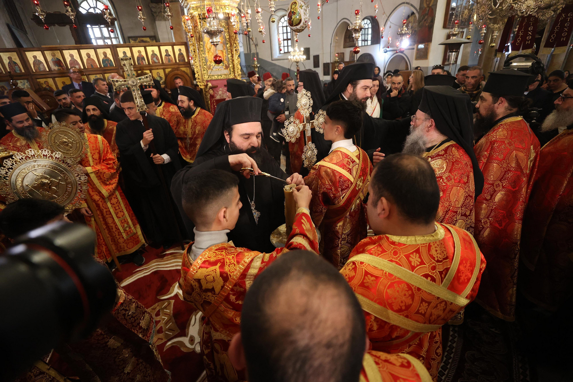 Karácsonyi mise a betlehemi Születés templomában