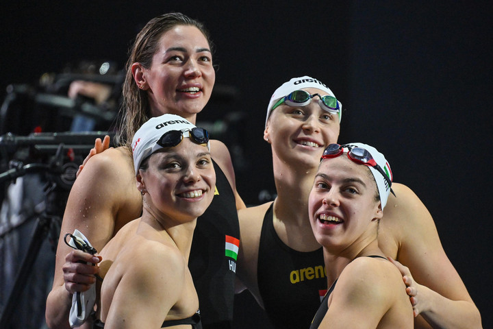 Fotó: MTI/Illyés Tibor Finálés a magyar női 4x100-as vegyesváltó