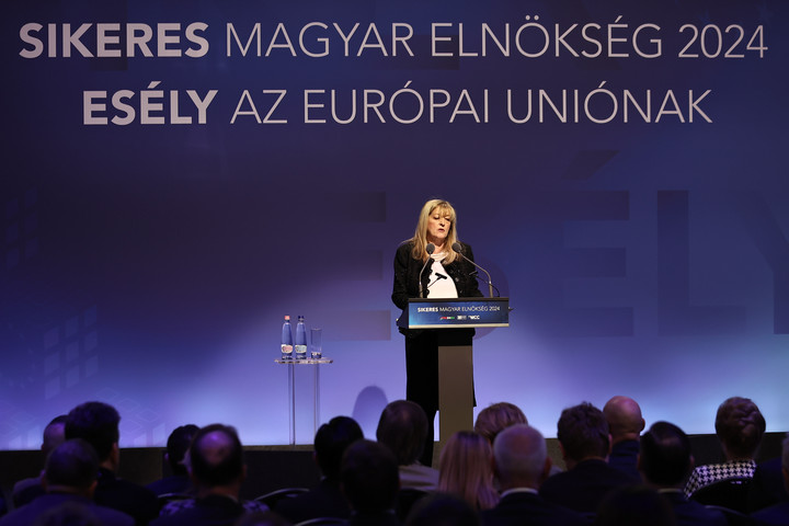 Fotó: MH/Balogh Dávid Schmidt Mária: Minden idők egyik, ha nem a legsikeresebb uniós elnöksége volt a magyar
