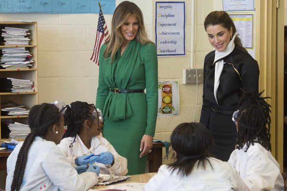 Rania királyné újra találkozik az új First Ladyvel, Melania Trumppal