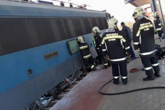 Kigyulladt egy mozdony a Keleti pályaudvaron