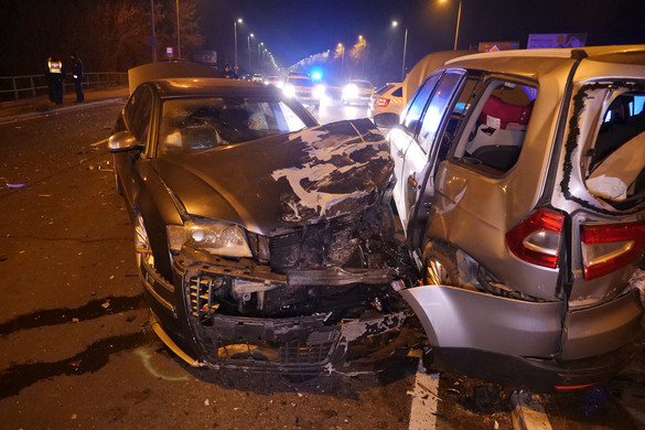 Autós üldözés után történt súlyos baleset