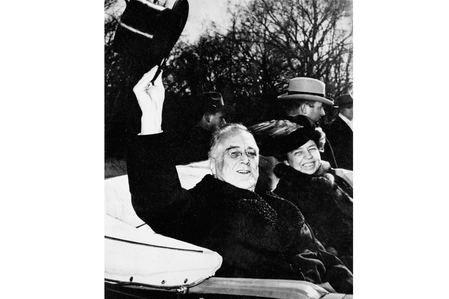 Franklin Delano Roosevelt (1882-1945), az Egyesült Államok elnöke és felesége, Eleanor Roosevelt
