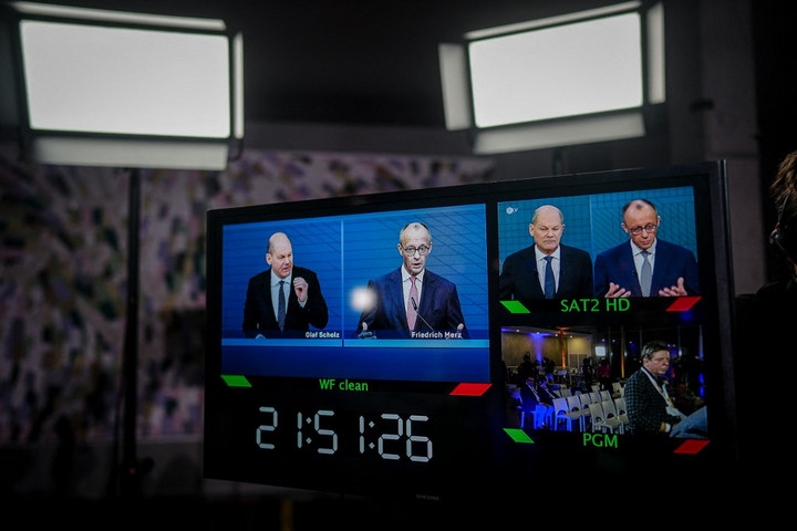 Fotó: dpa Picture-Alliance via AFP/Kay Nietfeld A német kancellárpárbaj visszhangja