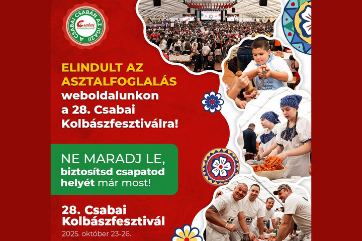 Friss infók a Csabai Kolbászfesztiválról