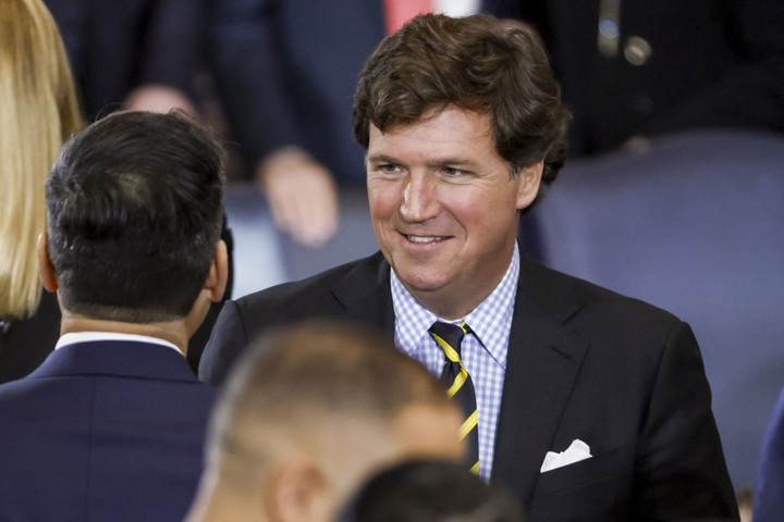 Fotó: Getty Images via AFP/Pool/Shawn Thew Tucker Carlson szerint Oroszország felülkerekedett az USA-n