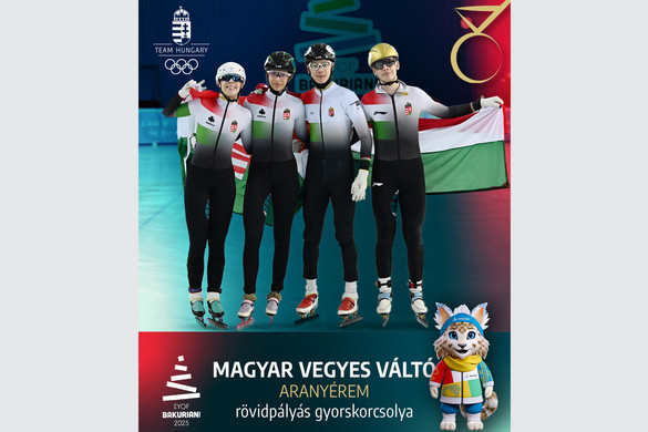 Magyar aranyérem rövidpályás gyorskorcsolya váltóban