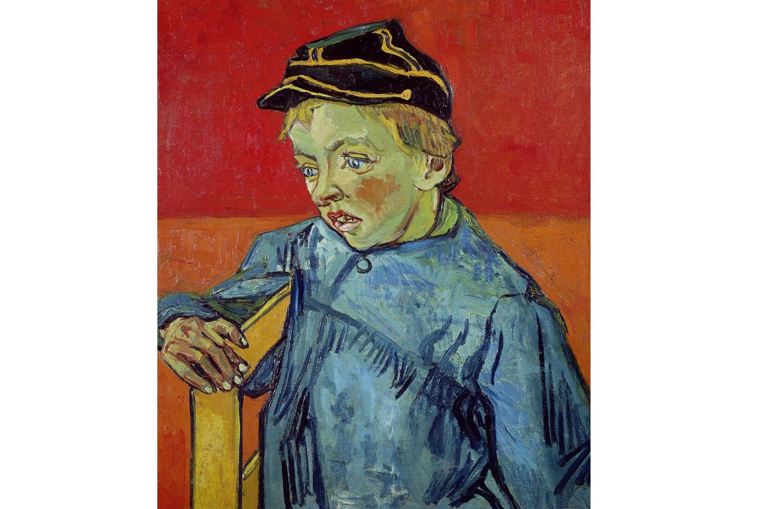 Fotó: AFP/Leemage Vincent Van Gogh, Az iskolásfiú portréja, Camille Roulin és Joseph Roulin, a postás fia,1889-90