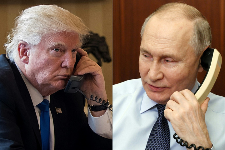 Fotó: AFP/Pool/Getty Images North America/Gavriil Grigorov, Drew Angerer Trump és Putyin Ukrajna felosztásáról tárgyalt