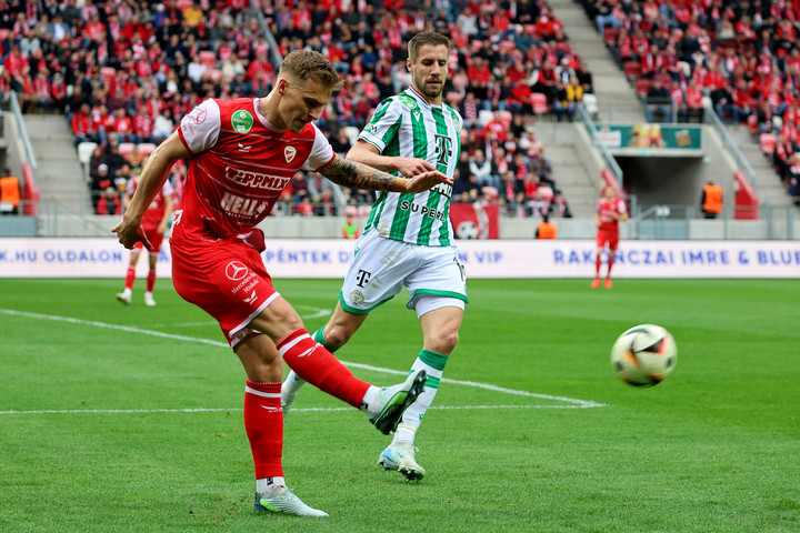 Fotó: MTI/Vajda János Emberhátrányban szerzett pontot a Ferencváros a Diósgyőr otthonában