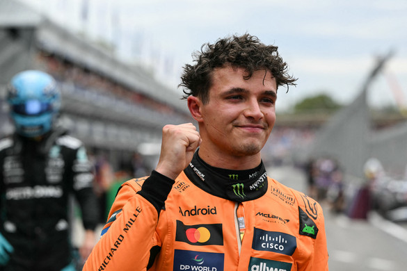 Norris vezérletével a McLarené a rajtrács első sora