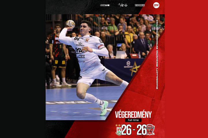 Fotó: Facebook/Veszprém Handball Club Sokáig vezetett, de a végén döntetlenre végzett a Veszprém