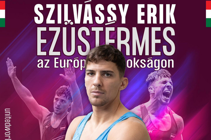 Fotó: Facebook/Magyar Birkózók Szövetsége – Hungarian Wrestling Federation Szilvássy Erik Eb-ezüstérmes