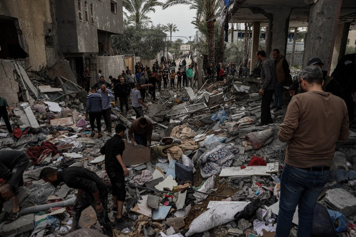 Fotó: Anadolu via AFP/Abdalhkem Abu Riash Több rakétát lőtt ki a Hamász Dél-Izraelre