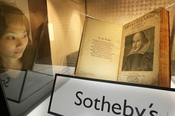 Árverésre kerülnek Shakespeare drámagyűjteményei