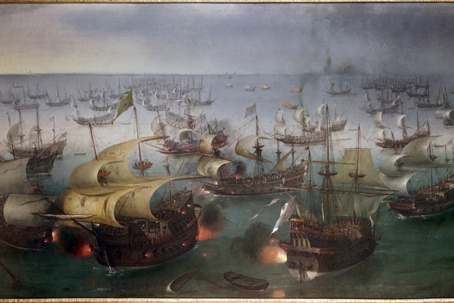 Fotó: Photo Josse / Bridgeman Images via AFP II. Fülöp király büszke flottája „A Nagy és Legyőzhetetlen Armada” (Grande y Felicísima Armada) kifutott a La Manche csatornába, Isten inkább Angliának szurkolt. És a szél is. A Spanyol Armada súlyos vereséget szenvedett a sokkal kisebb haderőt képviselő angoloktól.