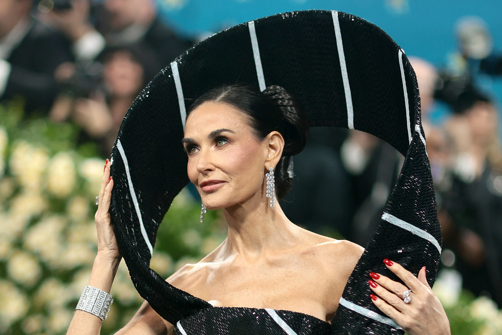 Fotó: Getty Images via AFP/Dimitrios Kambouris Demi Moore amerikai színésznő