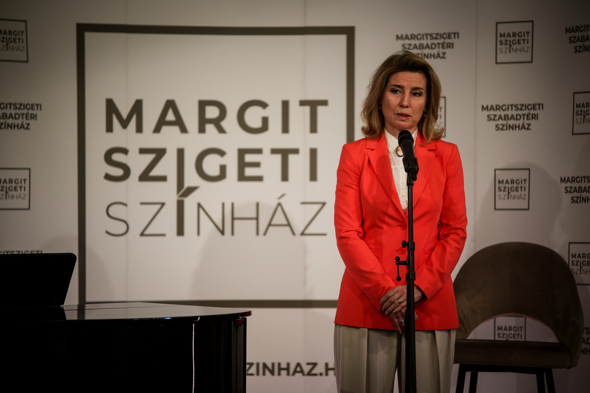 Fotó: MH/Török Péter Herczegh Anita a Margitszigeti Színház 2025. nyári szezonjának sajtótájékoztatóján