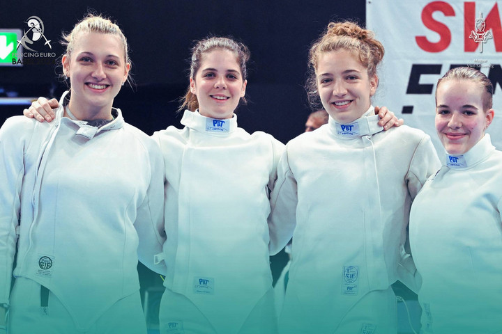 Fotó: Facebook/Hungarian Fencing Federation / Magyar Vívó Szövetség Negyedik a női párbajtőrcsapat Vuhsziban